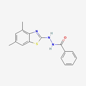 molecular formula C16H15N3OS B2968303 N'-(4,6-dimethylbenzo[d]thiazol-2-yl)benzohydrazide CAS No. 851980-72-8