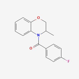 molecular formula C16H14FNO2 B2968323 (4-fluorophenyl)(3-methyl-2,3-dihydro-4H-1,4-benzoxazin-4-yl)methanone CAS No. 338747-71-0
