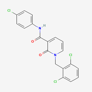molecular formula C19H13Cl3N2O2 B2968342 N-(4-chlorophenyl)-1-(2,6-dichlorobenzyl)-2-oxo-1,2-dihydro-3-pyridinecarboxamide CAS No. 338754-56-6
