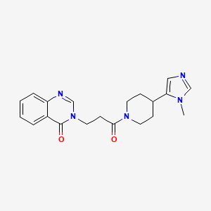 molecular formula C20H23N5O2 B2968344 3-{3-[4-(1-methyl-1H-imidazol-5-yl)piperidin-1-yl]-3-oxopropyl}-3,4-dihydroquinazolin-4-one CAS No. 2320889-39-0