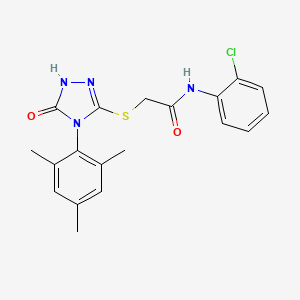 molecular formula C19H19ClN4O2S B2968355 n-(2-Chlorophenyl)-2-{[5-hydroxy-4-(2,4,6-trimethylphenyl)-4h-1,2,4-triazol-3-yl]sulfanyl}acetamide CAS No. 713495-05-7