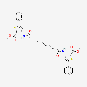 Methyl 3-[[10-[(2-methoxycarbonyl-5-phenylthiophen-3-yl)amino]-10-oxodecanoyl]amino]-5-phenylthiophene-2-carboxylate
