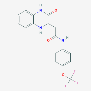 2-(3-oxo-1,2,3,4-tetrahydroquinoxalin-2-yl)-N-(4-(trifluoromethoxy)phenyl)acetamide