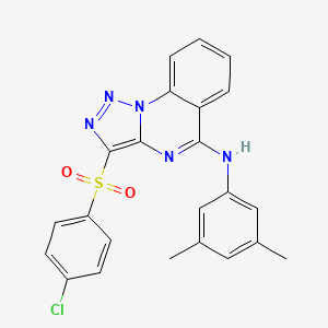 3-[(4-chlorophenyl)sulfonyl]-N-(3,5-dimethylphenyl)[1,2,3]triazolo[1,5-a]quinazolin-5-amine