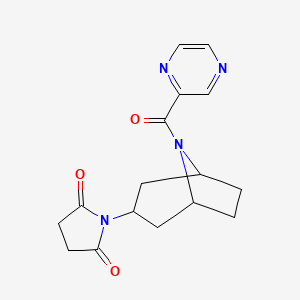 1-((1R,5S)-8-(pyrazine-2-carbonyl)-8-azabicyclo[3.2.1]octan-3-yl)pyrrolidine-2,5-dione