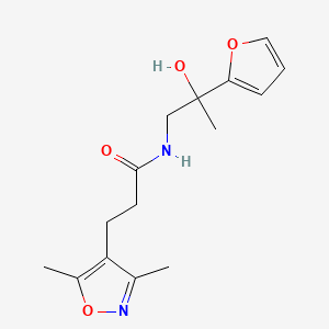 3-(3,5-dimethylisoxazol-4-yl)-N-(2-(furan-2-yl)-2-hydroxypropyl)propanamide