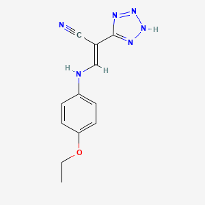 (E)-3-(4-ethoxyanilino)-2-(2H-tetrazol-5-yl)prop-2-enenitrile