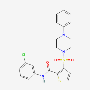 N-(3-chlorophenyl)-3-[(4-phenylpiperazin-1-yl)sulfonyl]thiophene-2-carboxamide