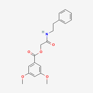 molecular formula C19H21NO5 B2968421 2-oxo-2-(phenethylamino)ethyl 3,5-dimethoxybenzoate CAS No. 878907-90-5