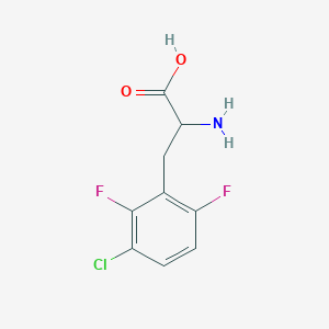 molecular formula C9H8ClF2NO2 B2968450 2-Amino-3-(3-chloro-2,6-difluorophenyl)propanoic acid CAS No. 1260006-14-1