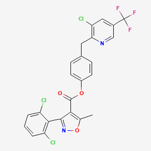 4-{[3-Chloro-5-(trifluoromethyl)-2-pyridinyl]methyl}phenyl 3-(2,6-dichlorophenyl)-5-methyl-4-isoxazolecarboxylate