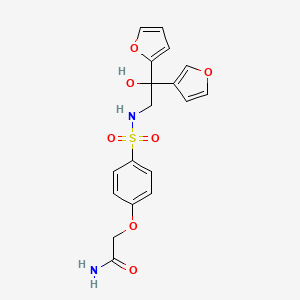 2-(4-(N-(2-(furan-2-yl)-2-(furan-3-yl)-2-hydroxyethyl)sulfamoyl)phenoxy)acetamide