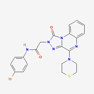 N-(4-bromophenyl)-2-(1-oxo-4-thiomorpholin-4-yl[1,2,4]triazolo[4,3-a]quinoxalin-2(1H)-yl)acetamide