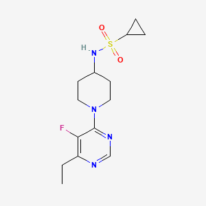 N-[1-(6-ethyl-5-fluoropyrimidin-4-yl)piperidin-4-yl]cyclopropanesulfonamide
