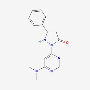 2-[6-(Dimethylamino)pyrimidin-4-yl]-5-phenyl-1H-pyrazol-3-one