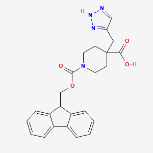 1-(9H-Fluoren-9-ylmethoxycarbonyl)-4-(2H-triazol-4-ylmethyl)piperidine-4-carboxylic acid
