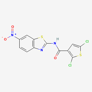 2,5-dichloro-N-(6-nitro-1,3-benzothiazol-2-yl)thiophene-3-carboxamide