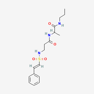 2-[3-[[(E)-2-Phenylethenyl]sulfonylamino]propanoylamino]-N-propylpropanamide