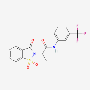 2-(1,1-dioxido-3-oxobenzo[d]isothiazol-2(3H)-yl)-N-(3-(trifluoromethyl)phenyl)propanamide