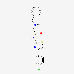 2-[benzyl(methyl)amino]-N-[4-(4-chlorophenyl)-1,3-thiazol-2-yl]acetamide