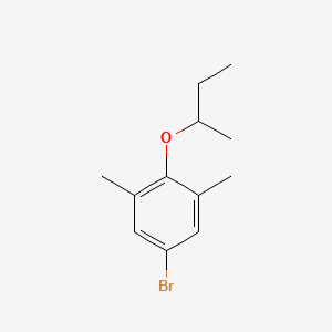 molecular formula C12H17BrO B2968500 5-Bromo-2-(sec-butoxy)-1,3-dimethylbenzene CAS No. 1309933-44-5