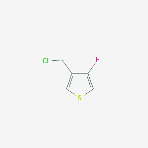 molecular formula C5H4ClFS B2968519 3-(Chloromethyl)-4-fluorothiophene CAS No. 1807068-37-6