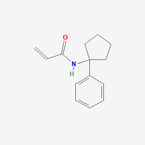 molecular formula C14H17NO B2968521 N-(1-phenylcyclopentyl)prop-2-enamide CAS No. 2411260-01-8