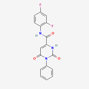 molecular formula C17H11F2N3O3 B2968522 N-(2,4-difluorophenyl)-6-hydroxy-2-oxo-1-phenyl-1,2-dihydro-4-pyrimidinecarboxamide CAS No. 861212-14-8