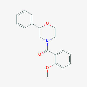 molecular formula C18H19NO3 B2968527 4-(2-methoxybenzoyl)-2-phenylmorpholine CAS No. 921174-14-3