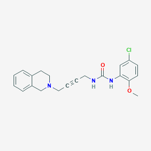 molecular formula C21H22ClN3O2 B2968529 1-(5-chloro-2-methoxyphenyl)-3-(4-(3,4-dihydroisoquinolin-2(1H)-yl)but-2-yn-1-yl)urea CAS No. 1351609-40-9