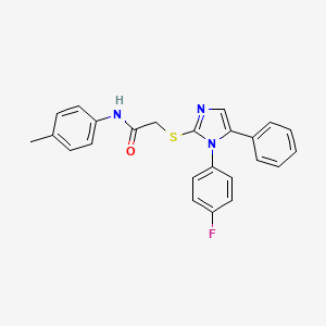 2-((1-(4-fluorophenyl)-5-phenyl-1H-imidazol-2-yl)thio)-N-(p-tolyl)acetamide
