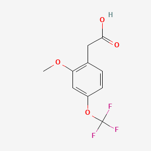molecular formula C10H9F3O4 B2968550 2-Methoxy-4-(trifluoromethoxy)phenylacetic acid CAS No. 886500-45-4
