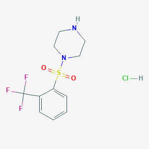 1-[2-(Trifluoromethyl)benzenesulfonyl]piperazine hydrochloride