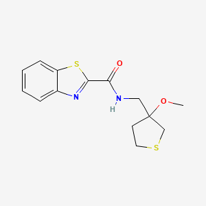 N-((3-methoxytetrahydrothiophen-3-yl)methyl)benzo[d]thiazole-2-carboxamide
