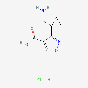 3-[1-(Aminomethyl)cyclopropyl]-1,2-oxazole-4-carboxylic acid hydrochloride