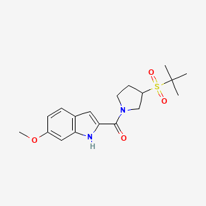 (3-(tert-butylsulfonyl)pyrrolidin-1-yl)(6-methoxy-1H-indol-2-yl)methanone
