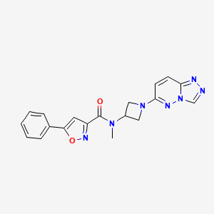 molecular formula C19H17N7O2 B2968568 N-(1-([1,2,4]triazolo[4,3-b]pyridazin-6-yl)azetidin-3-yl)-N-methyl-5-phenylisoxazole-3-carboxamide CAS No. 2320684-70-4