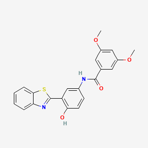 molecular formula C22H18N2O4S B2968569 N-[3-(1,3-benzothiazol-2-yl)-4-hydroxyphenyl]-3,5-dimethoxybenzamide CAS No. 313274-76-9