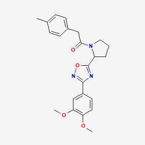 3-(3,4-Dimethoxyphenyl)-5-{1-[(4-methylphenyl)acetyl]pyrrolidin-2-yl}-1,2,4-oxadiazole