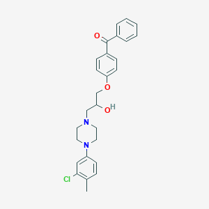 (4-(3-(4-(3-Chloro-4-methylphenyl)piperazin-1-yl)-2-hydroxypropoxy)phenyl)(phenyl)methanone