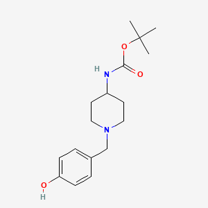 tert-Butyl 1-(4-hydroxybenzyl)piperidin-4-ylcarbamate