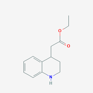 molecular formula C13H17NO2 B2968591 Ethyl 2-(1,2,3,4-tetrahydroquinolin-4-YL)acetate CAS No. 76059-56-8