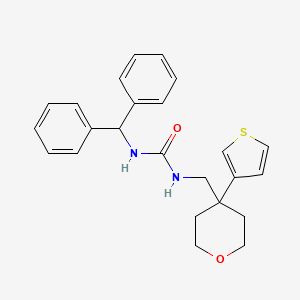 1-(Diphenylmethyl)-3-{[4-(thiophen-3-yl)oxan-4-yl]methyl}urea