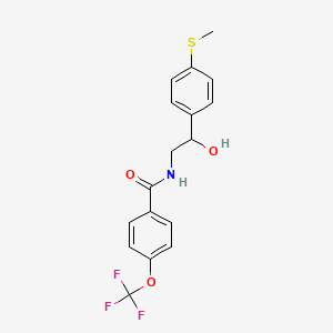molecular formula C17H16F3NO3S B2968622 N-(2-hydroxy-2-(4-(methylthio)phenyl)ethyl)-4-(trifluoromethoxy)benzamide CAS No. 1448043-27-3