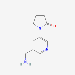 molecular formula C10H13N3O B2968629 1-[5-(Aminomethyl)pyridin-3-yl]pyrrolidin-2-one CAS No. 2034155-24-1