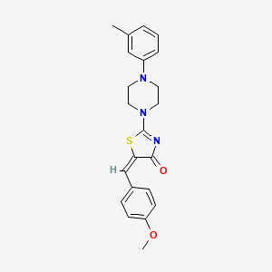 molecular formula C22H23N3O2S B2968630 (5E)-5-(4-methoxybenzylidene)-2-[4-(3-methylphenyl)piperazin-1-yl]-1,3-thiazol-4(5H)-one CAS No. 405920-41-4