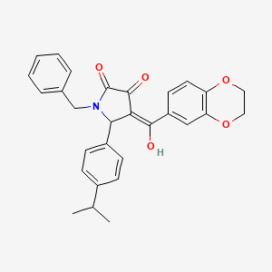 1-benzyl-4-(2,3-dihydro-1,4-benzodioxin-6-ylcarbonyl)-3-hydroxy-5-(4-isopropylphenyl)-1,5-dihydro-2H-pyrrol-2-one