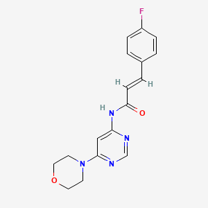 (E)-3-(4-fluorophenyl)-N-(6-morpholinopyrimidin-4-yl)acrylamide