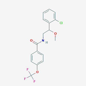 molecular formula C17H15ClF3NO3 B2968648 N-[2-(2-chlorophenyl)-2-methoxyethyl]-4-(trifluoromethoxy)benzamide CAS No. 1795420-14-2