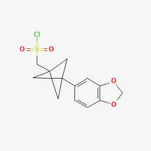 [3-(1,3-Benzodioxol-5-yl)-1-bicyclo[1.1.1]pentanyl]methanesulfonyl chloride